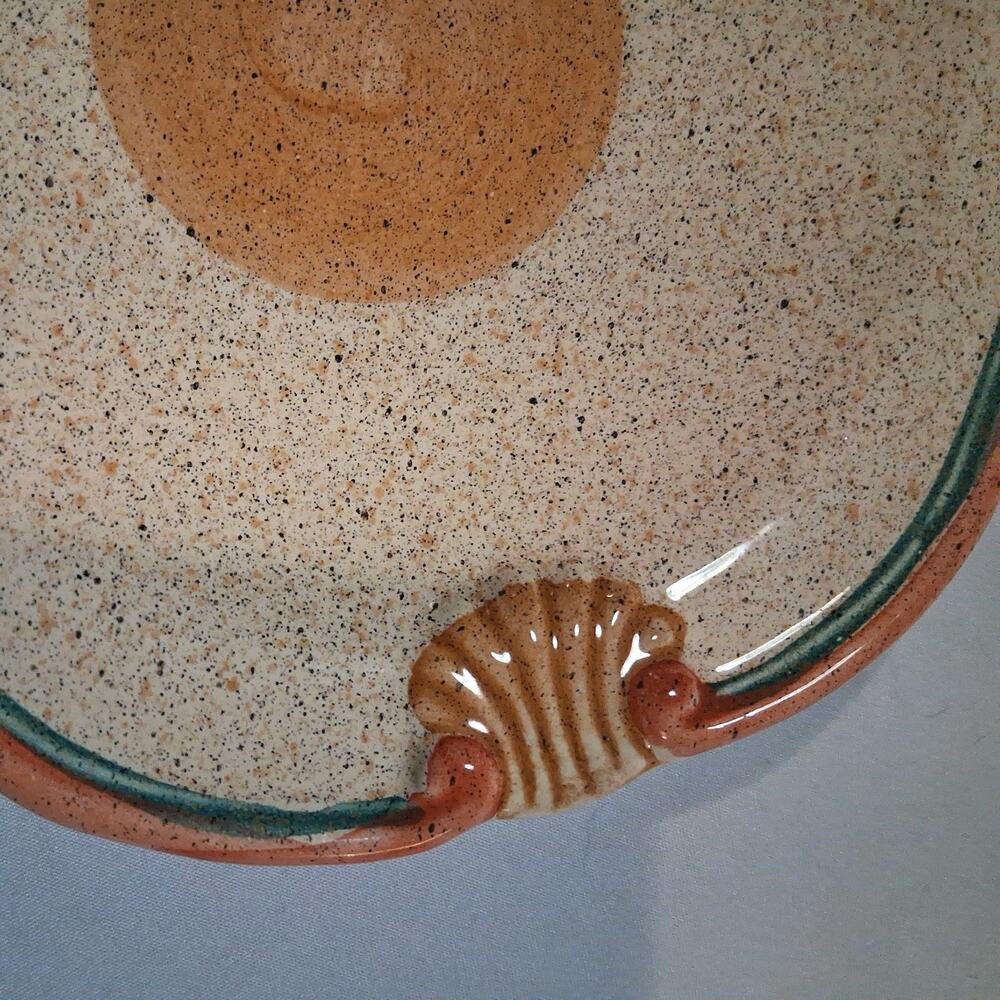 ITALIAN Neiman Marcus Horchow Stoneware Medici Saucers x4 Orange Yellow Blue - Picture 6 of 11